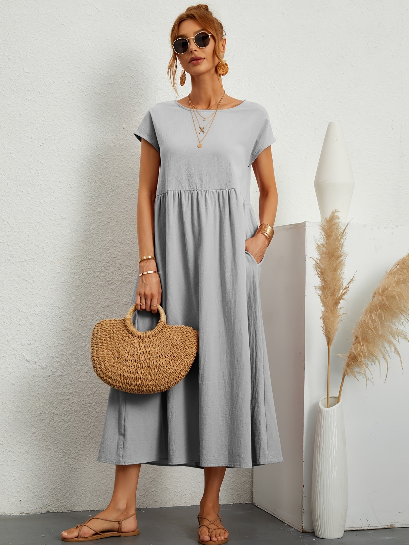 Meilani - Casual Zomerjurkje Met Losse Zakken