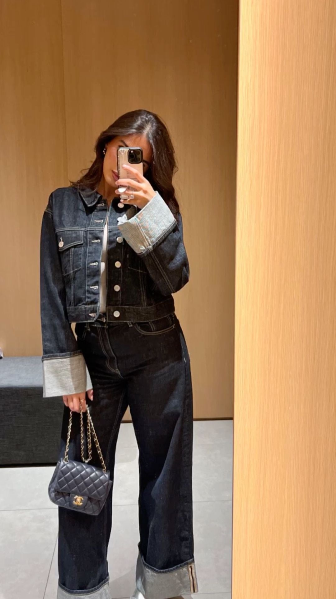 Lena - Spijkerjasje en Wide-Leg Jeans Set