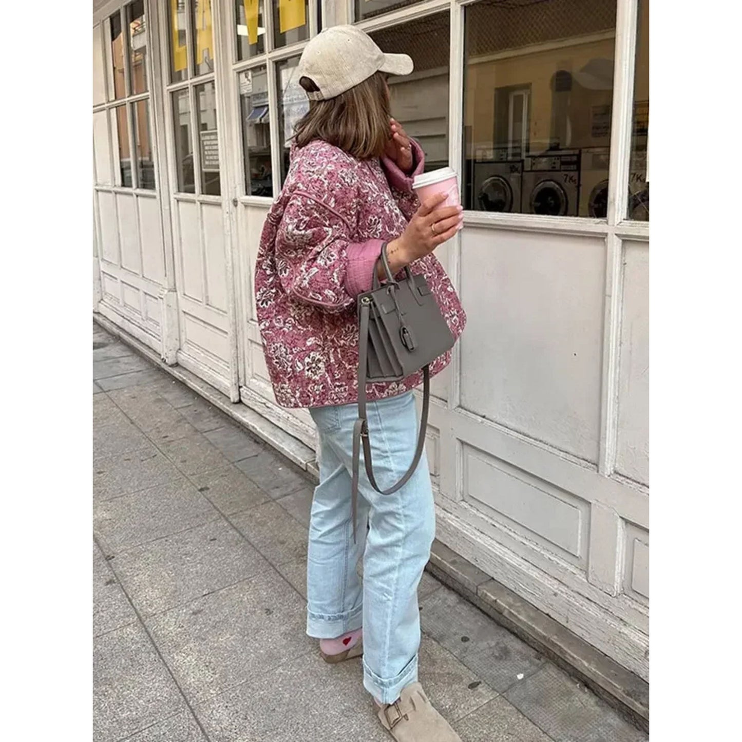 Tess | Bomberjack met Bloemenprint