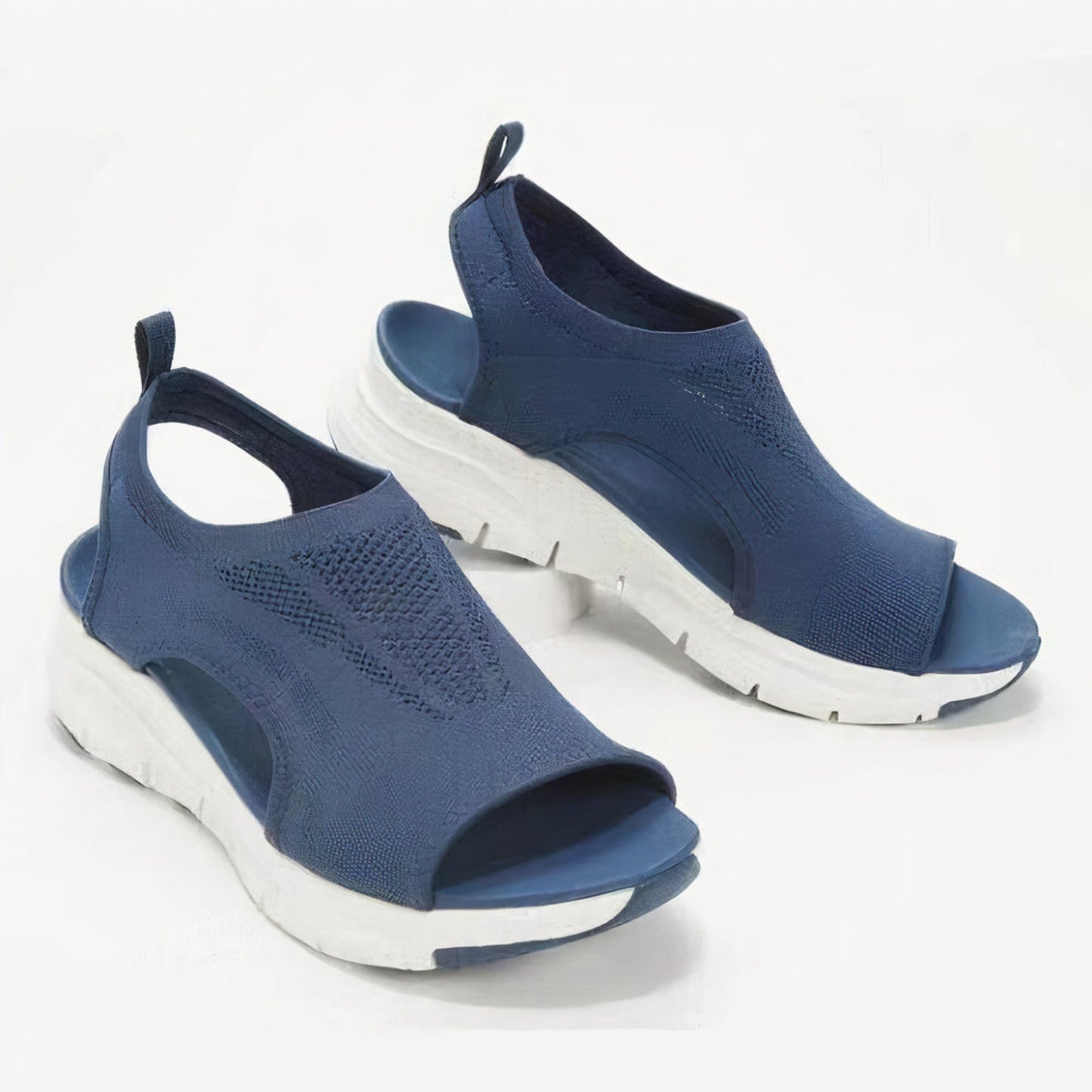 Liva | Sport Sandalen met Open Teenen en Witte Zolen