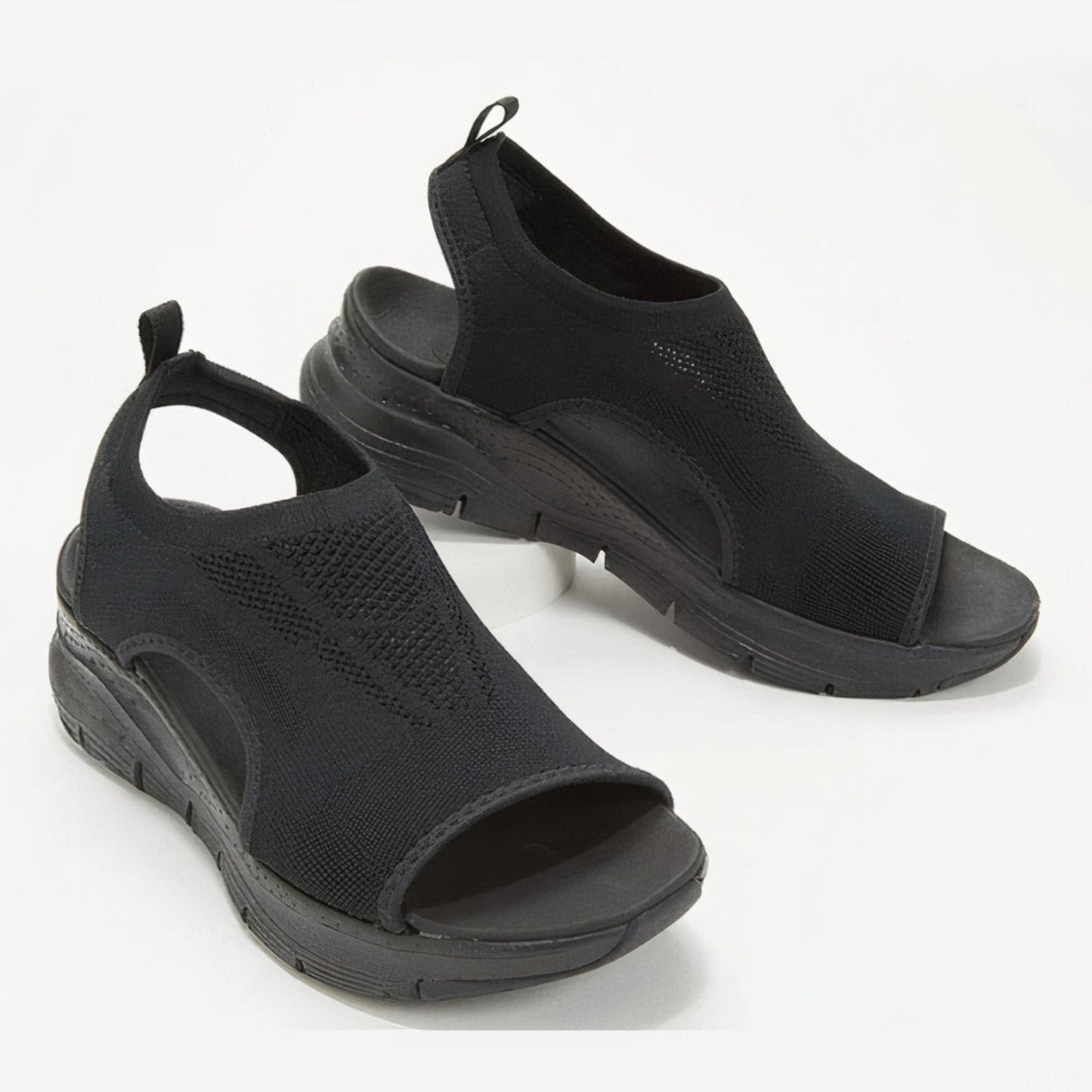 Liva | Sport Sandalen met Open Teenen en Witte Zolen