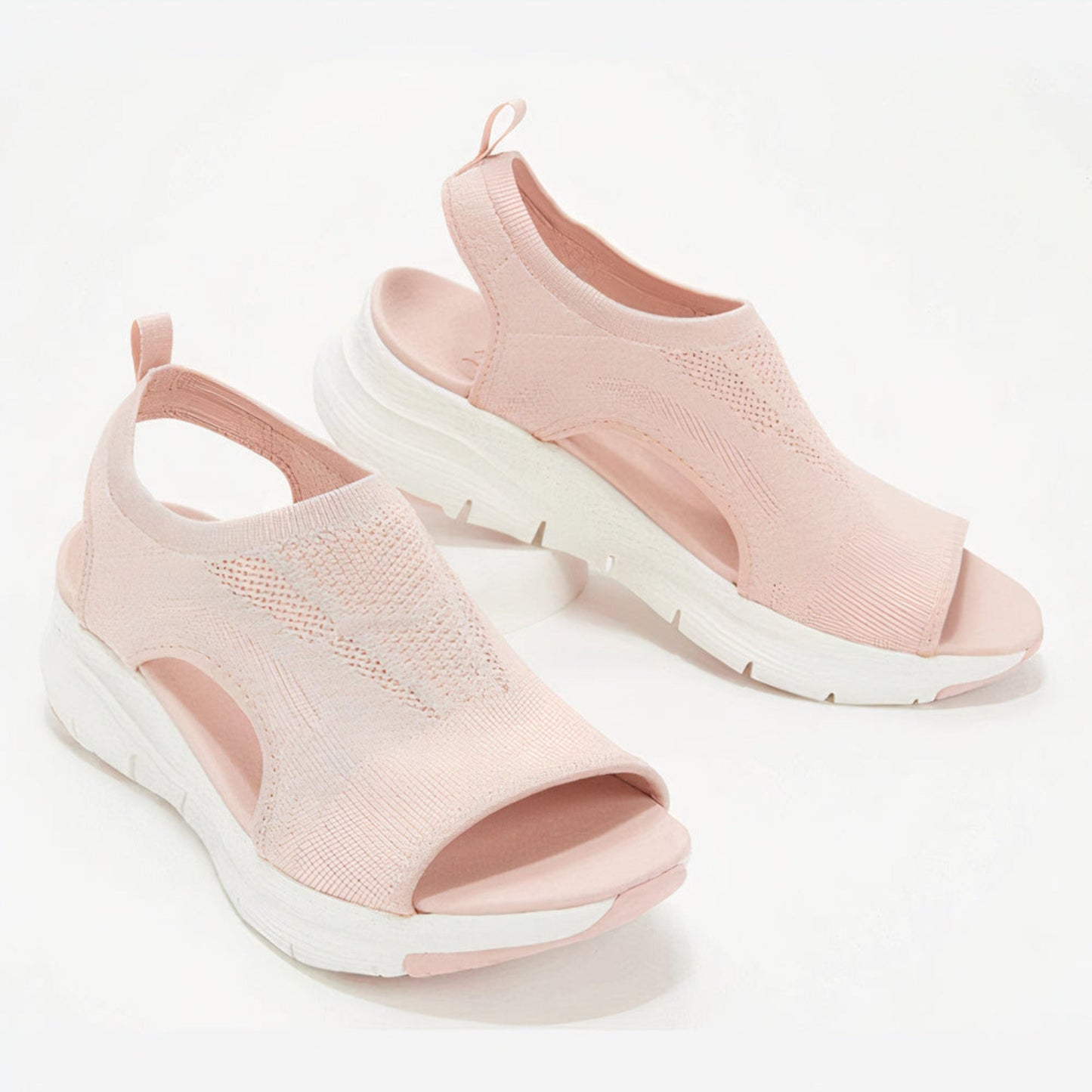 Liva | Sport Sandalen met Open Teenen en Witte Zolen