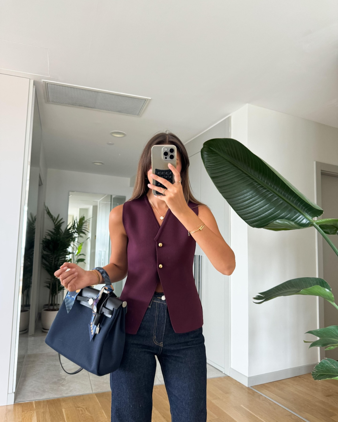Mia – Geribd Gebreid Vest Top