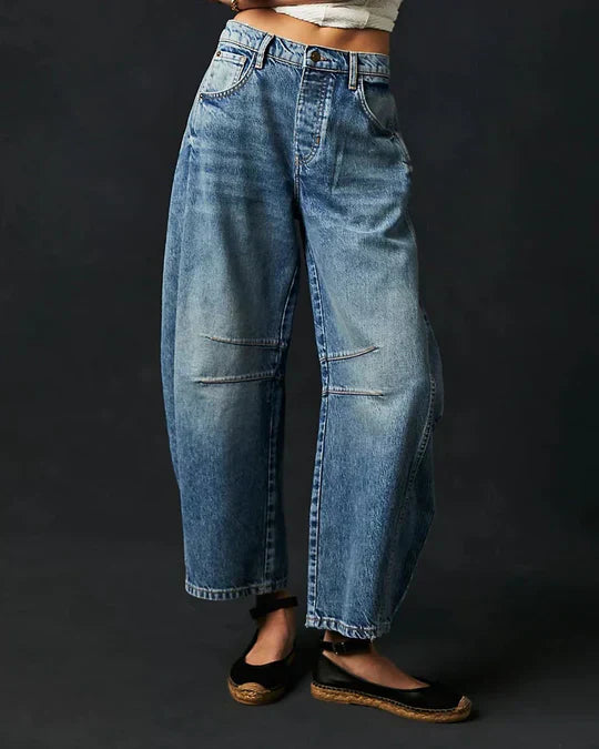 Jinthe - Barrel-jeans met middelhoge taille voor dames