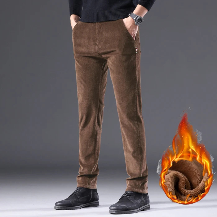 Odette - Corduroy broek met fleece voering en isolatie.