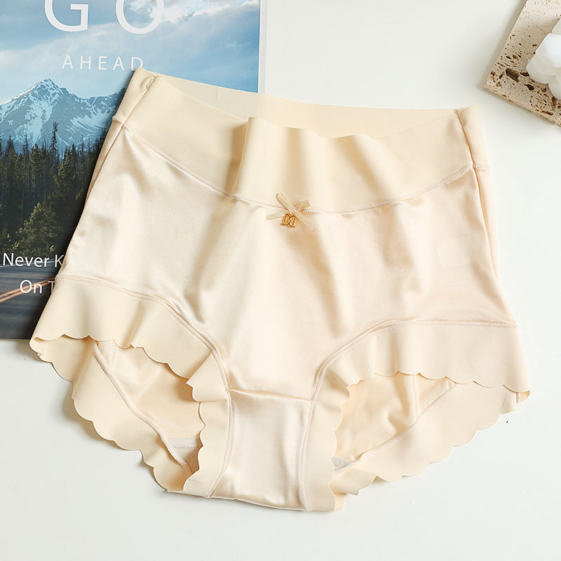 FINE Naadloze Satijnen Hoge Slips met Ondersteunende Tailleband en Strikje | 5 + 5 GRATIS
