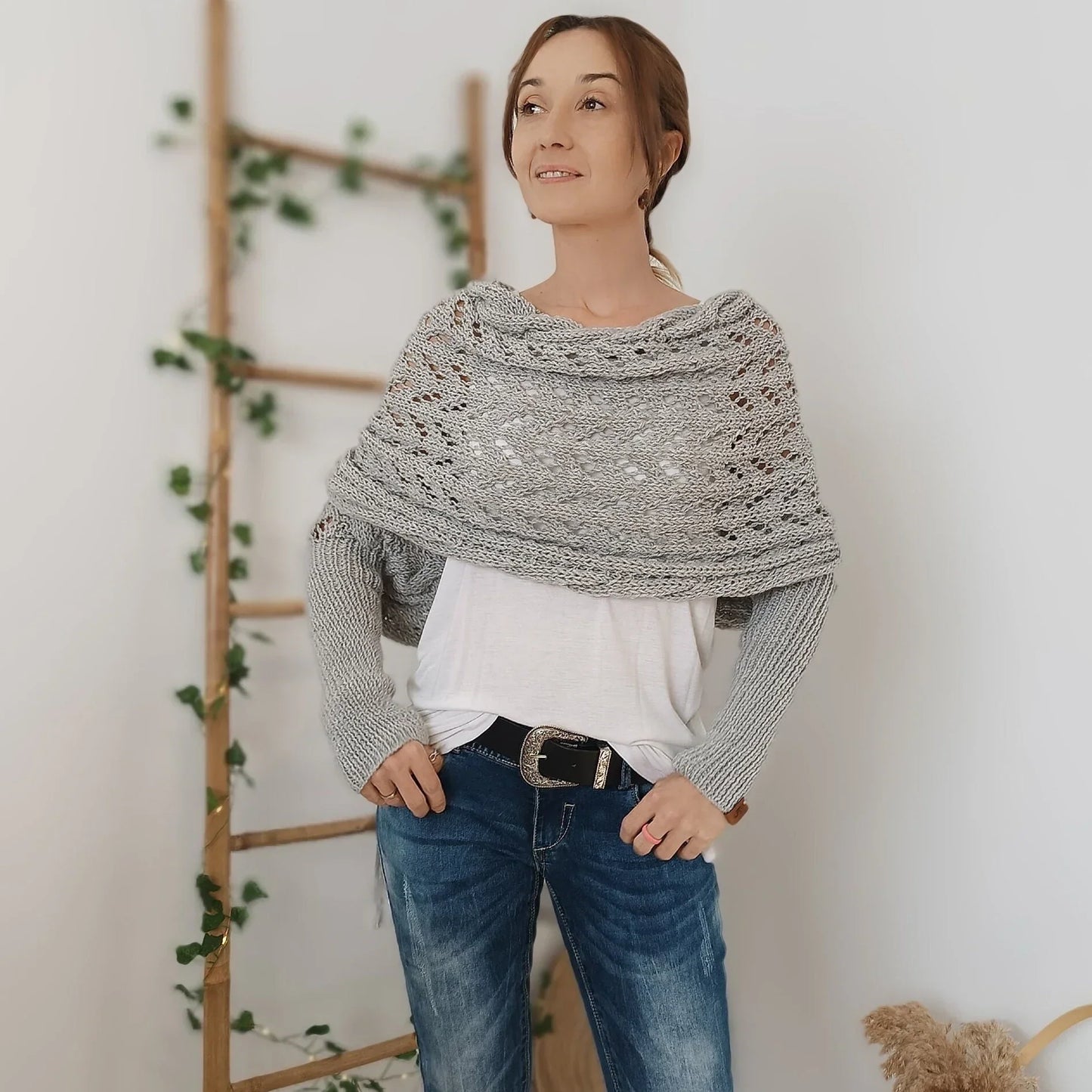Arianne - Boho Gebreide Omslagdoek
