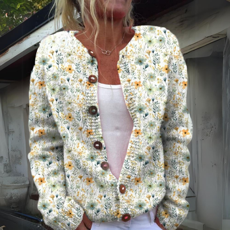 Abigaël - Vest Met Bloemenprint