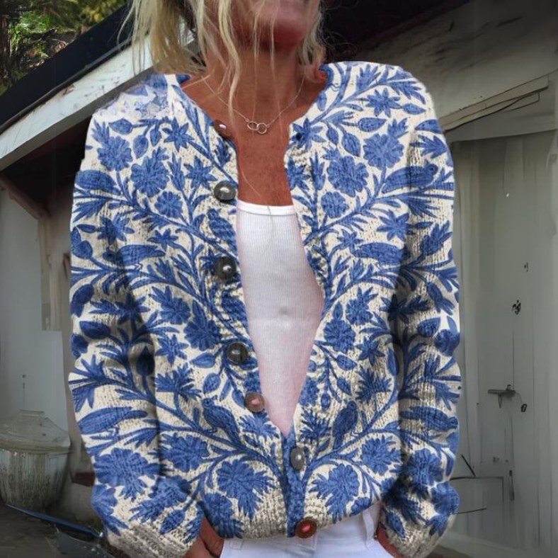 Abigaël - Vest Met Bloemenprint