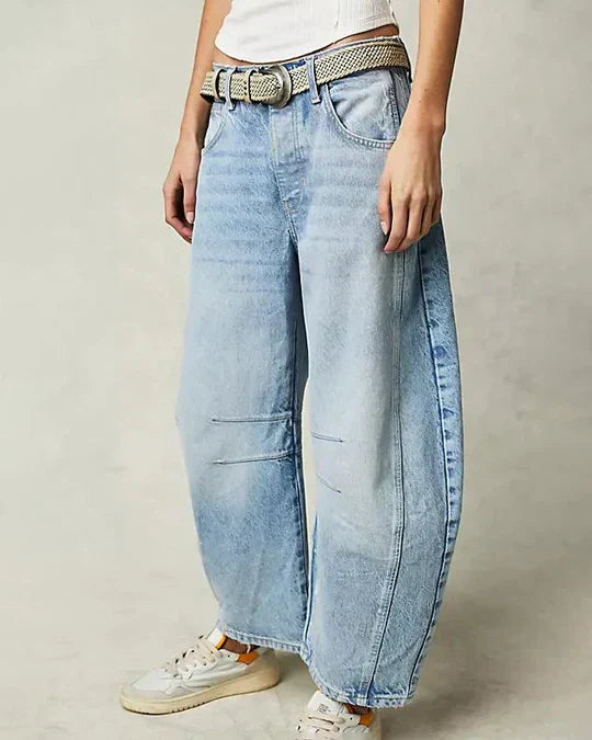 Jinthe - Barrel-jeans met middelhoge taille voor dames