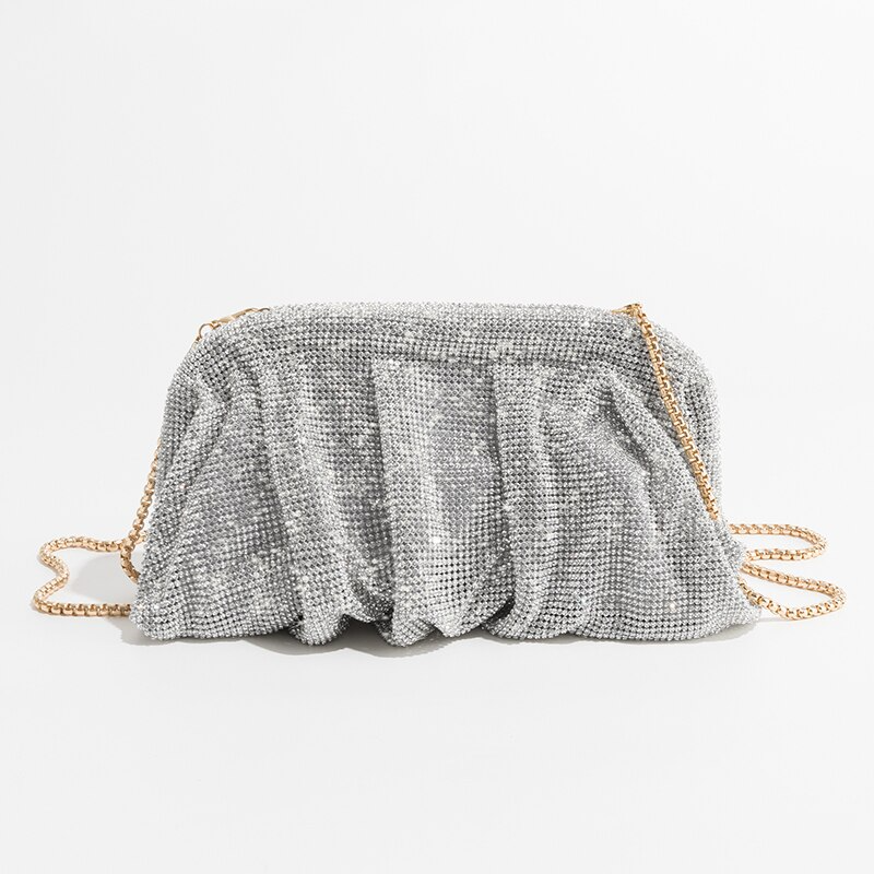 Lila – Avondtas met Strass Steentjes