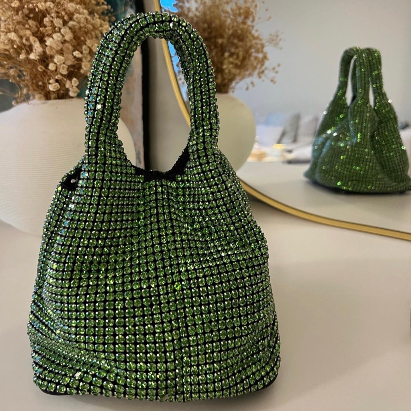 Luna – Mini Handtas met Strass Versieringen