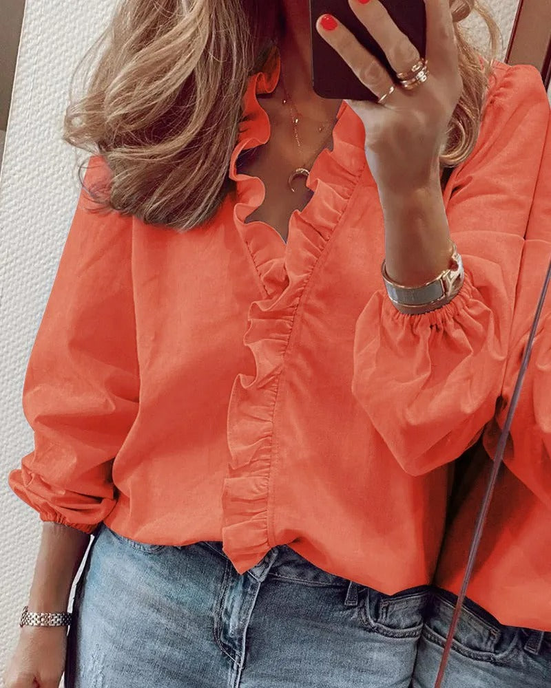 Chloe - Bloemenblouse met Ruches