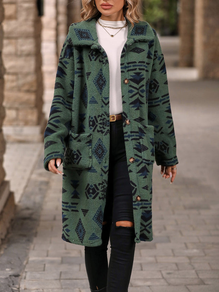 Femke - Elegante Jas met Oogverblindend Print