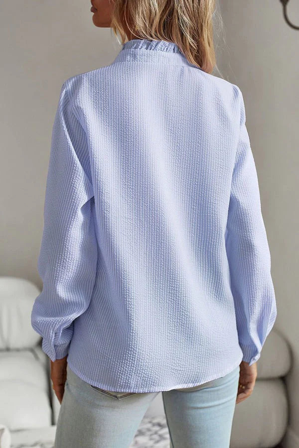 Olivia - Blouse met Ruches en Knopen