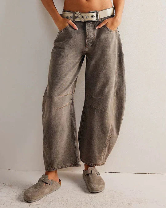 Jinthe - Barrel-jeans met middelhoge taille voor dames