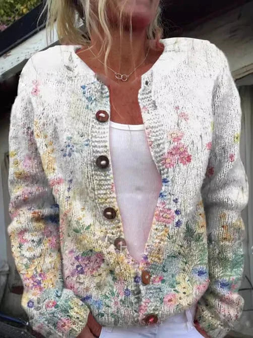 Abigaël - Vest Met Bloemenprint