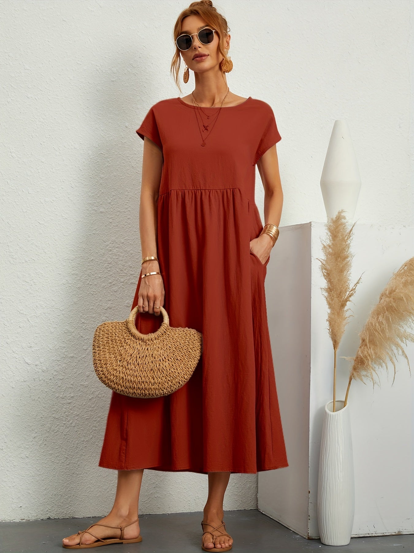 Meilani - Casual Zomerjurkje Met Losse Zakken