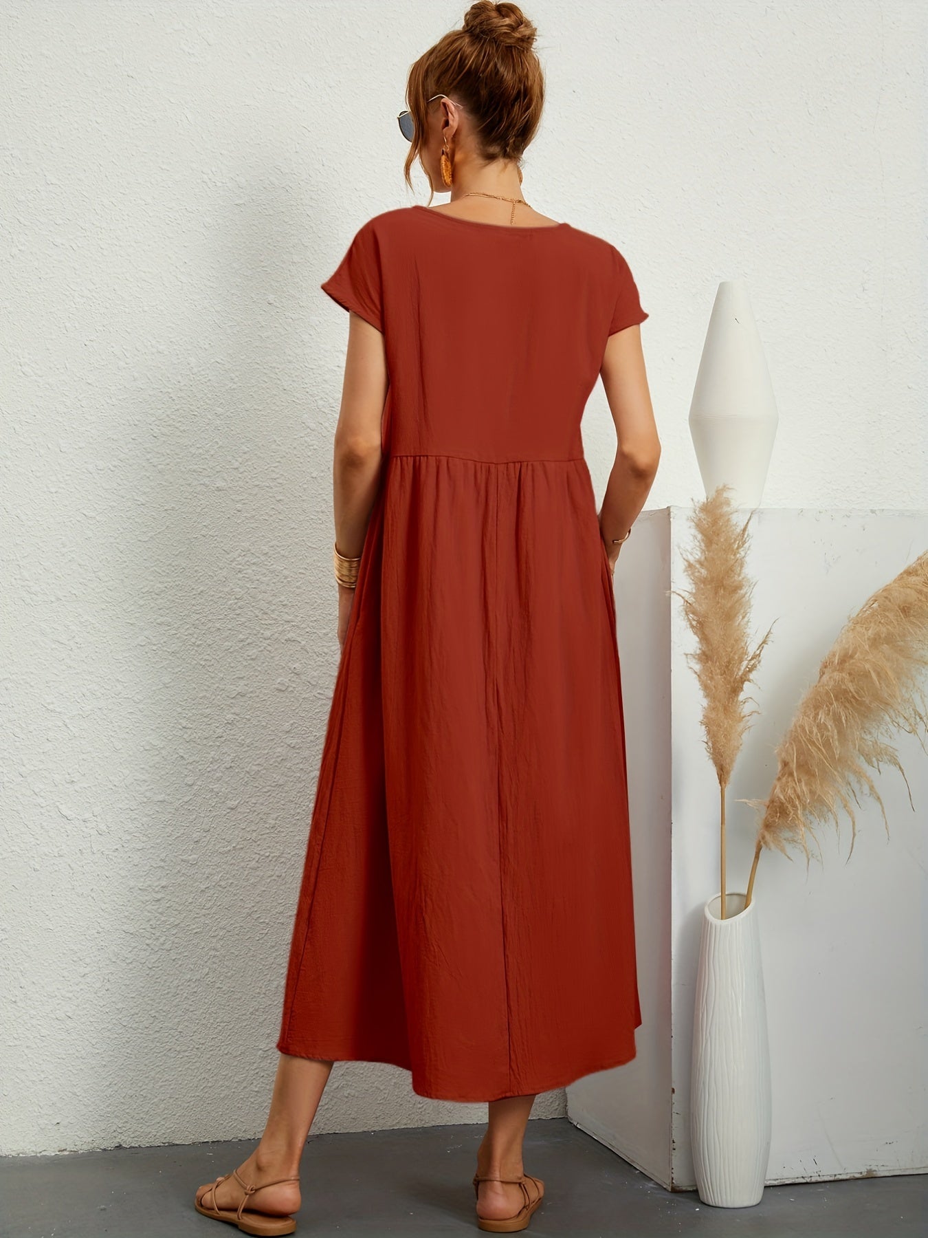 Meilani - Casual Zomerjurkje Met Losse Zakken