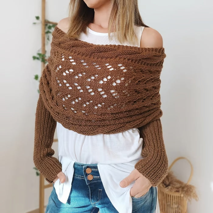 Arianne - Boho Gebreide Omslagdoek