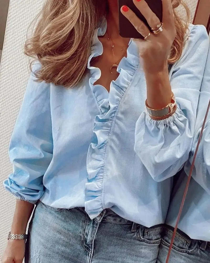 Chloe - Bloemenblouse met Ruches