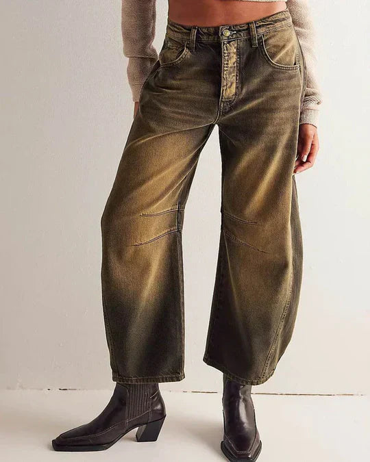 Jinthe - Barrel-jeans met middelhoge taille voor dames