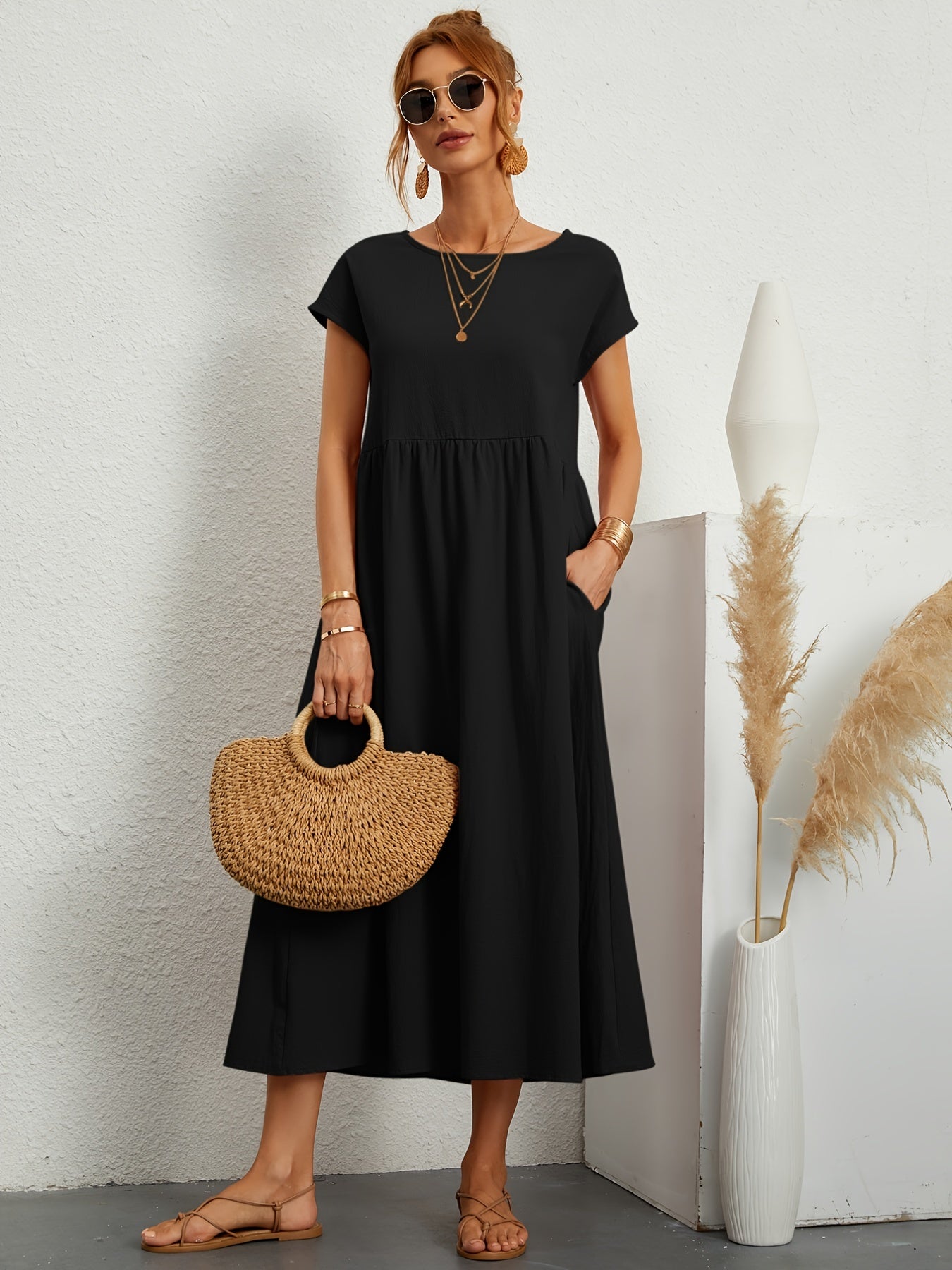 Meilani - Casual Zomerjurkje Met Losse Zakken