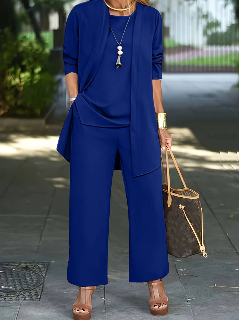 Raheel - Casual tweedelige set met vest en lange broek