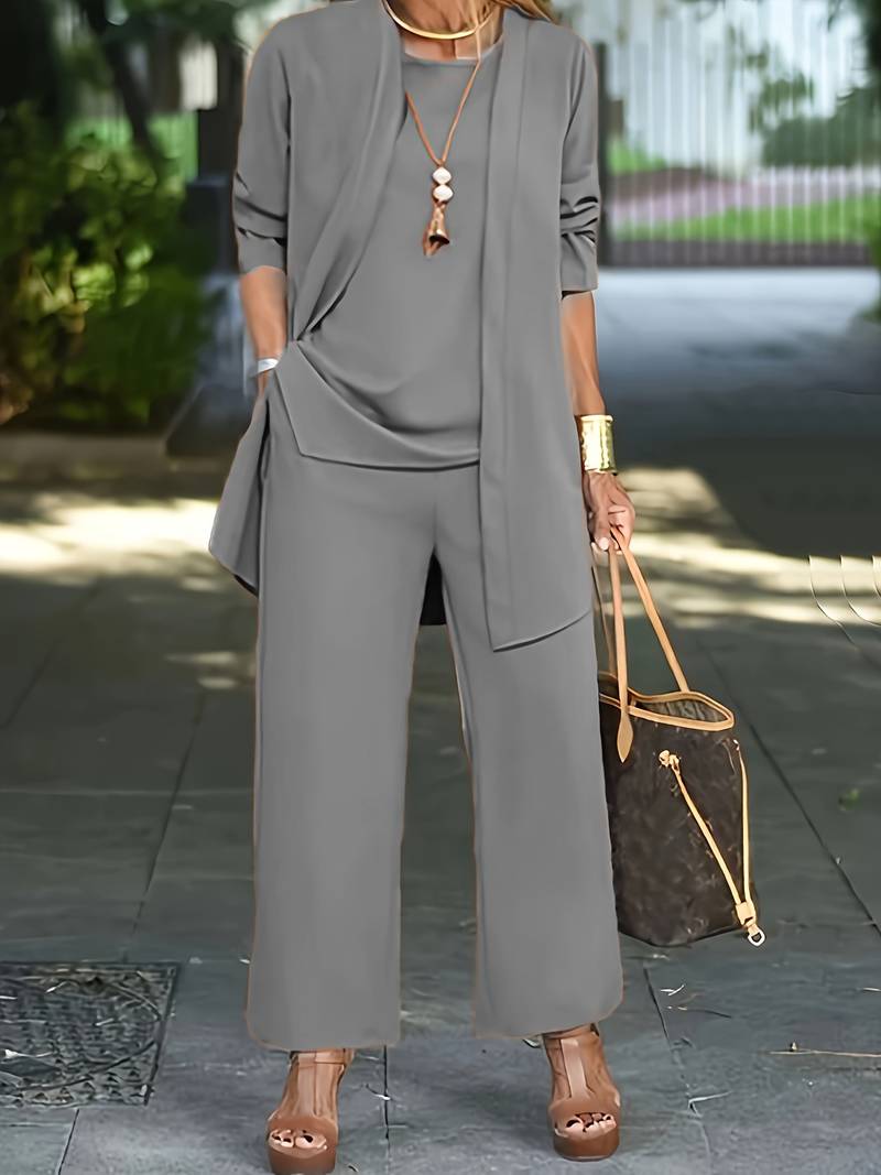 Raheel - Casual tweedelige set met vest en lange broek