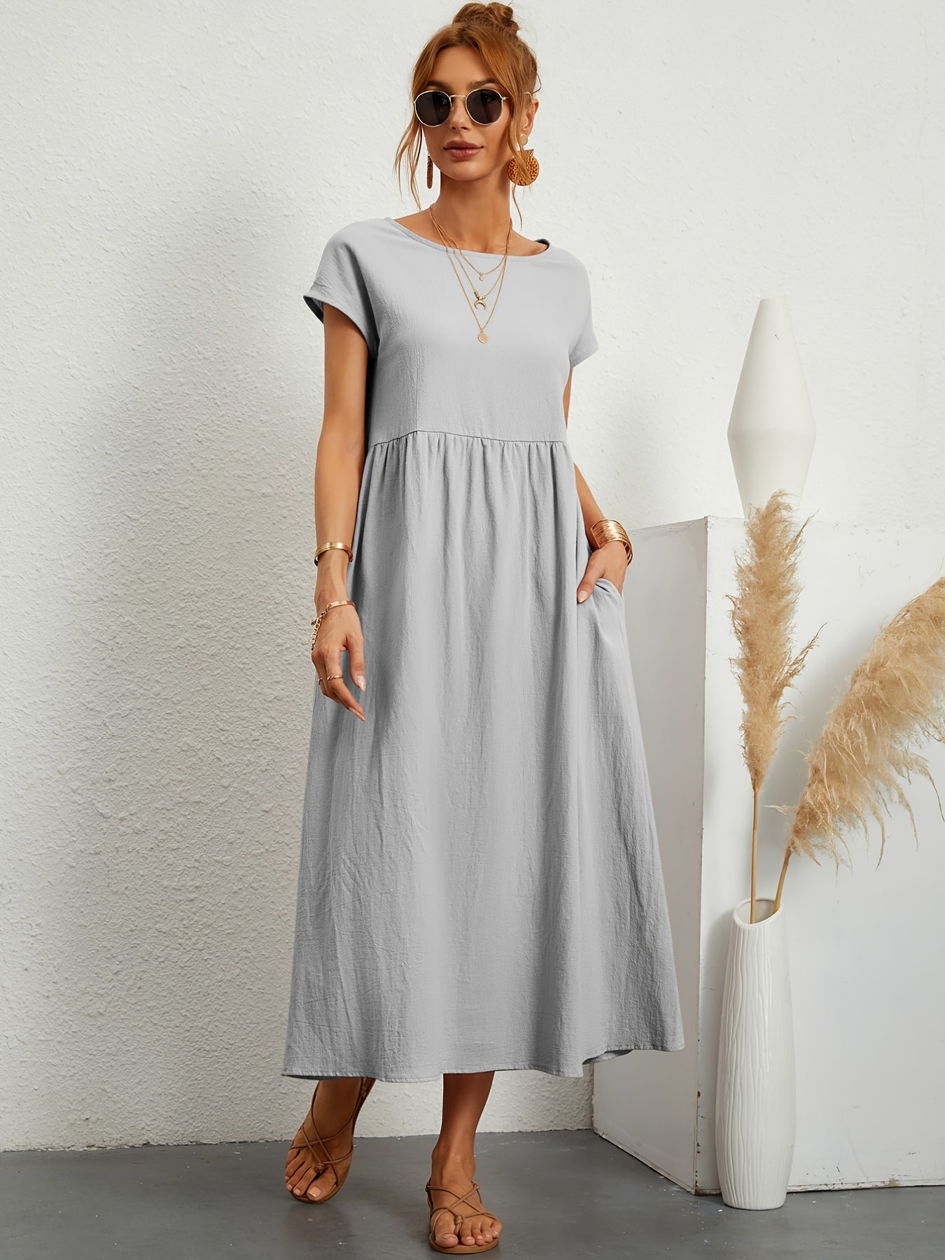 Meilani - Casual Zomerjurkje Met Losse Zakken