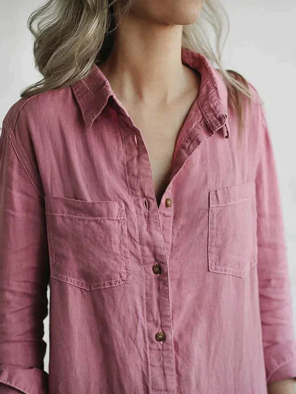 Mia - Linnen Button-Up Jumpsuit