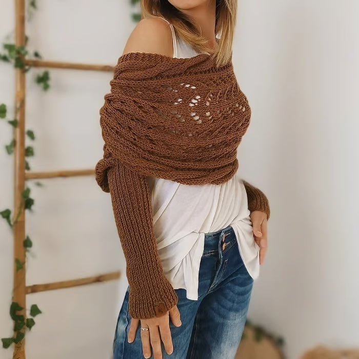 Arianne - Boho Gebreide Omslagdoek