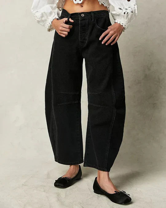 Jinthe - Barrel-jeans met middelhoge taille voor dames