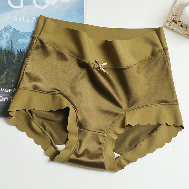 FINE Naadloze Satijnen Hoge Slips met Ondersteunende Tailleband en Strikje | 5 + 5 GRATIS