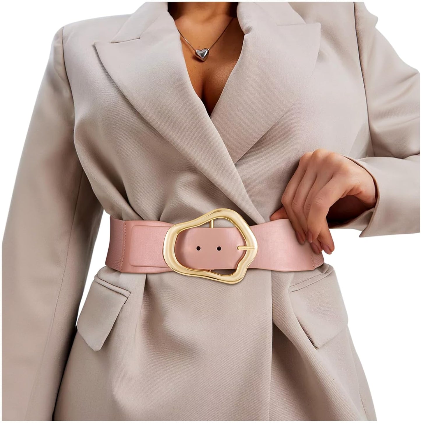 Ella - Brede Elastische Riem met Abstract Ontwerp voor Vrouwen