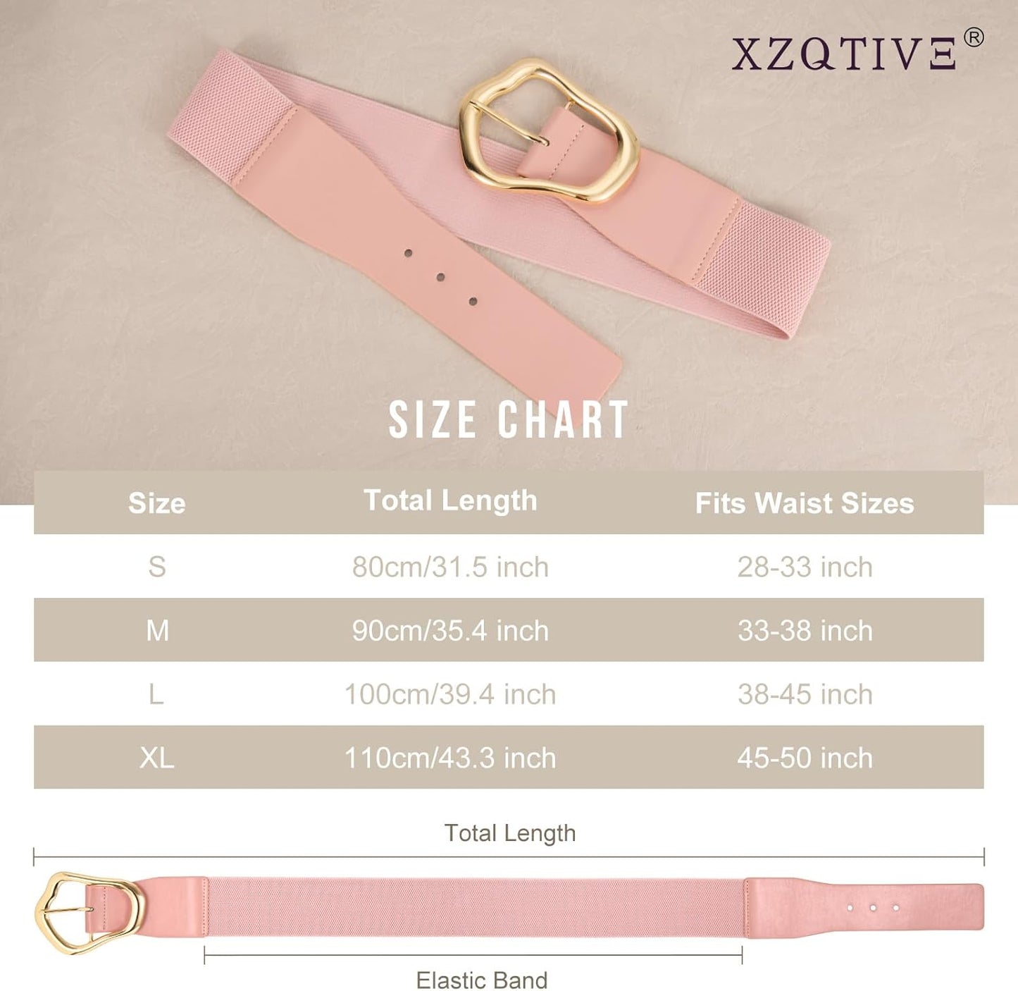 Ella - Brede Elastische Riem met Abstract Ontwerp voor Vrouwen