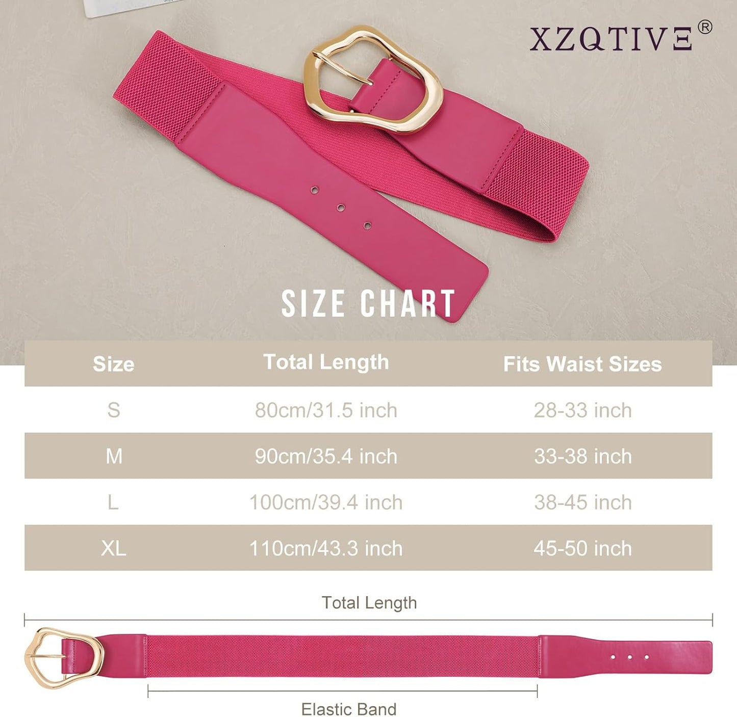 Ella - Brede Elastische Riem met Abstract Ontwerp voor Vrouwen