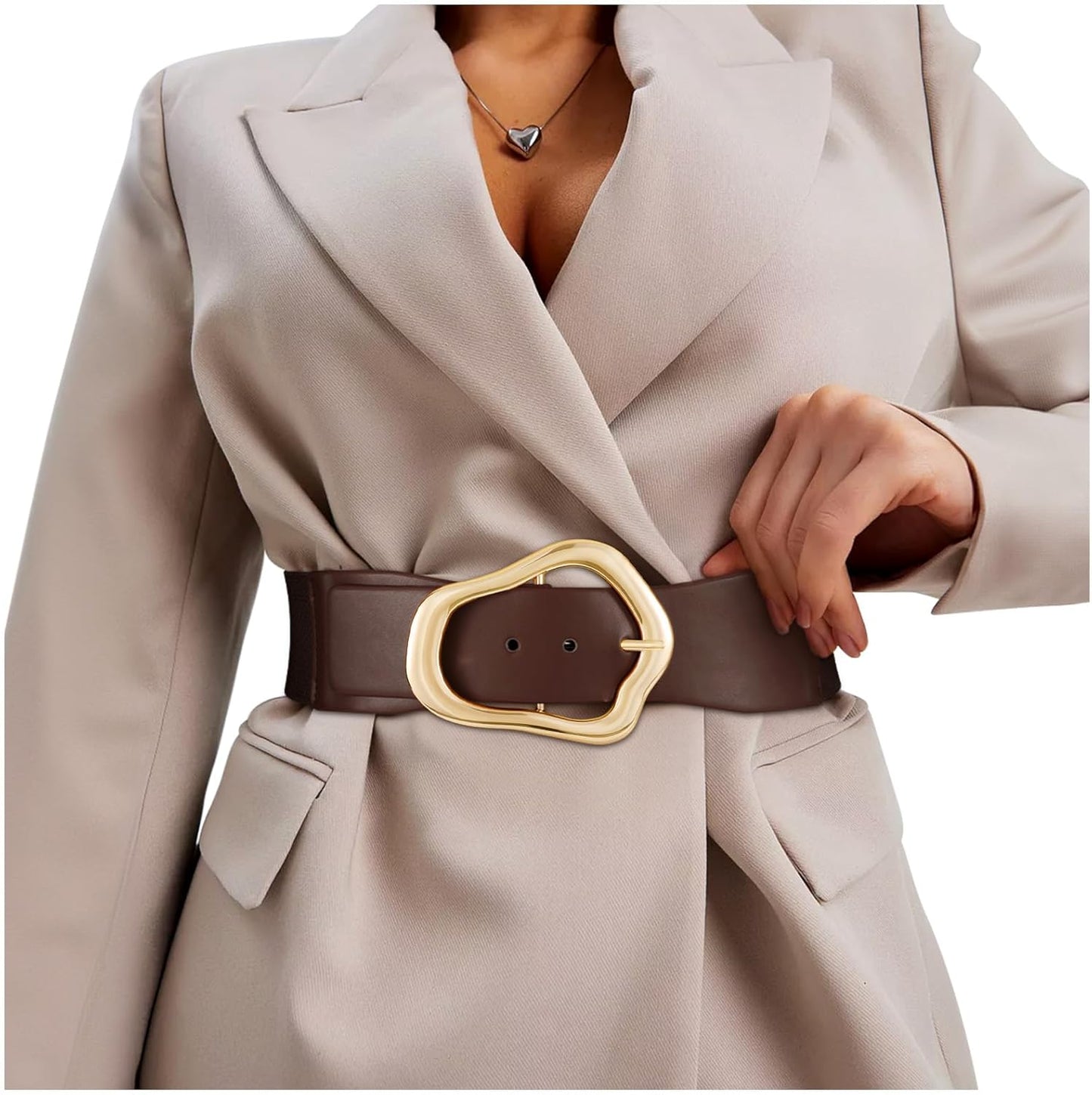 Ella - Brede Elastische Riem met Abstract Ontwerp voor Vrouwen