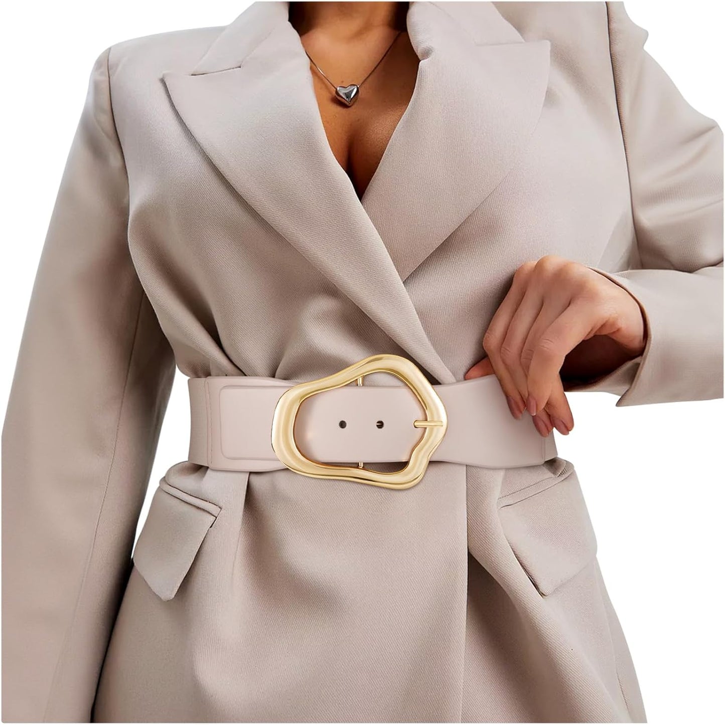 Ella - Brede Elastische Riem met Abstract Ontwerp voor Vrouwen