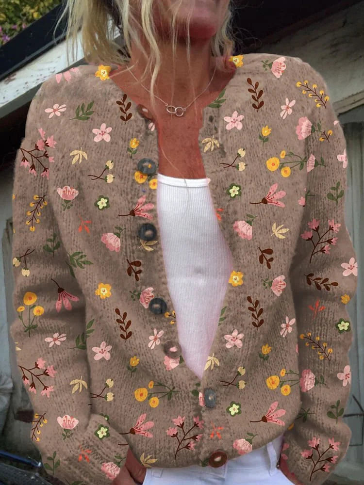 Abigaël - Vest Met Bloemenprint