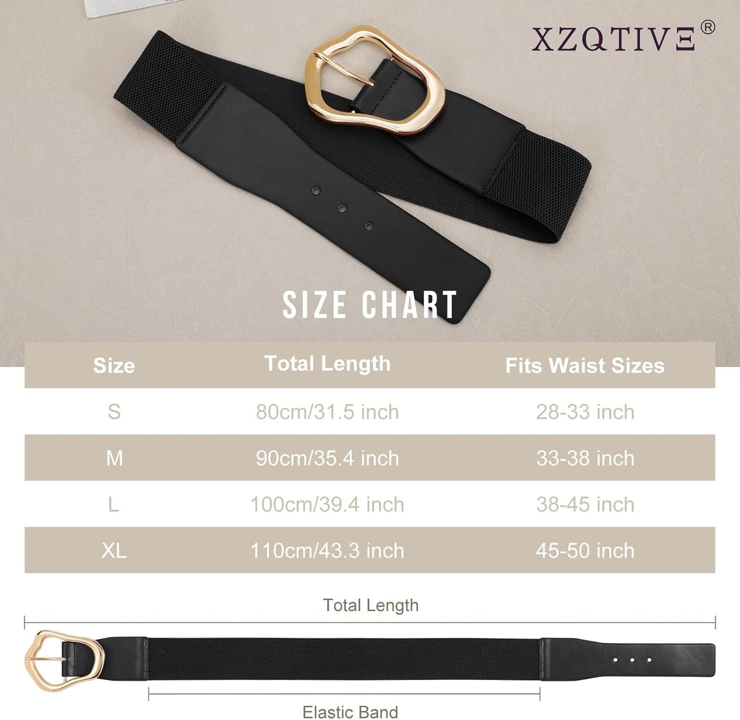 Ella - Brede Elastische Riem met Abstract Ontwerp voor Vrouwen