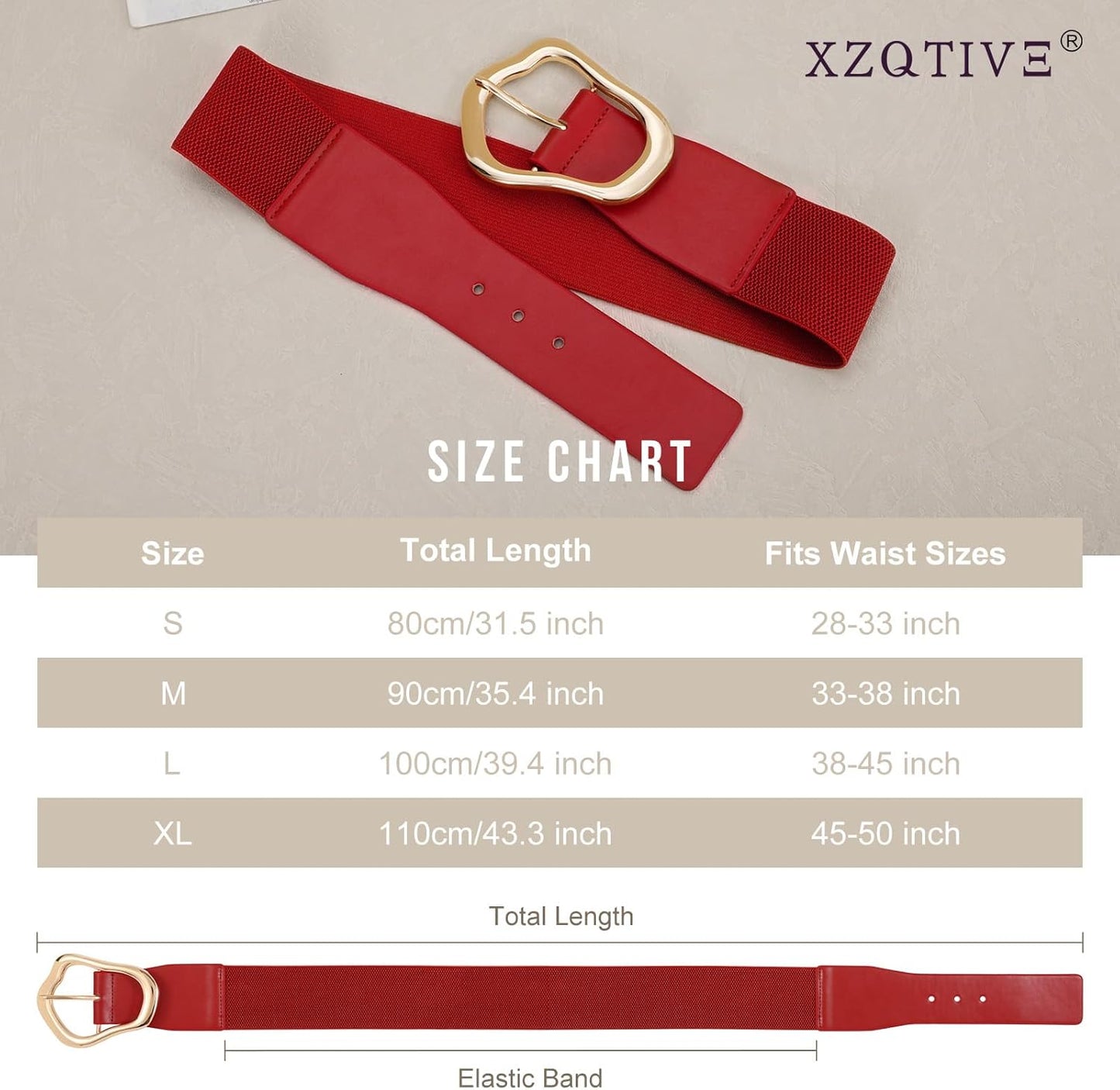 Ella - Brede Elastische Riem met Abstract Ontwerp voor Vrouwen
