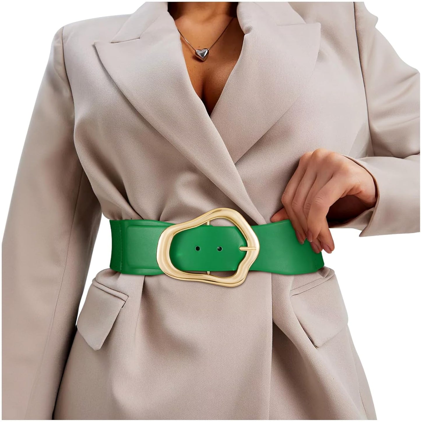Ella - Brede Elastische Riem met Abstract Ontwerp voor Vrouwen