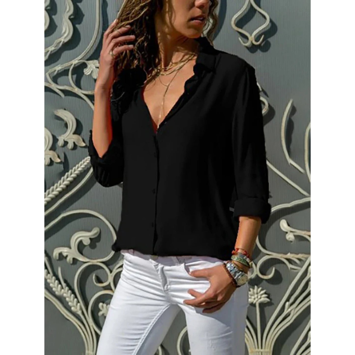 Imke - Elegant Button-Down Overhemd