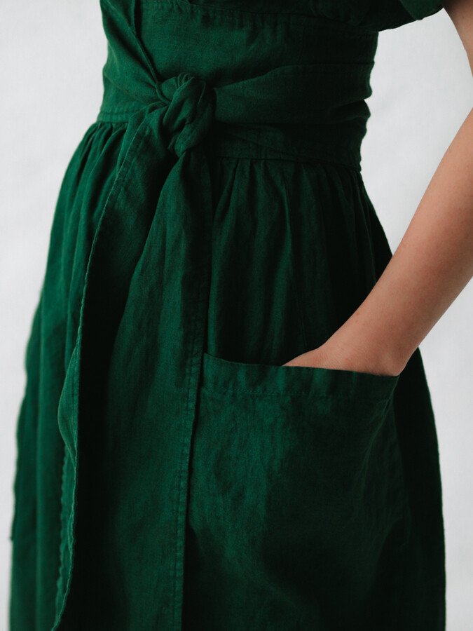 Camryn - Linnen Lace-Up Jurk Stijlvol & Veelzijdig Elegantie