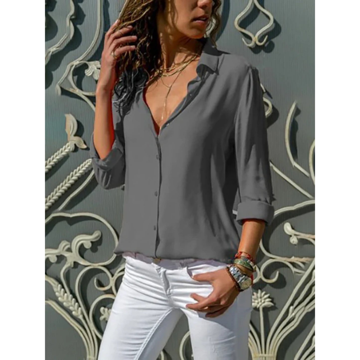 Imke - Elegant Button-Down Overhemd