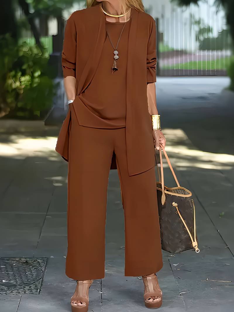 Raheel - Casual tweedelige set met vest en lange broek