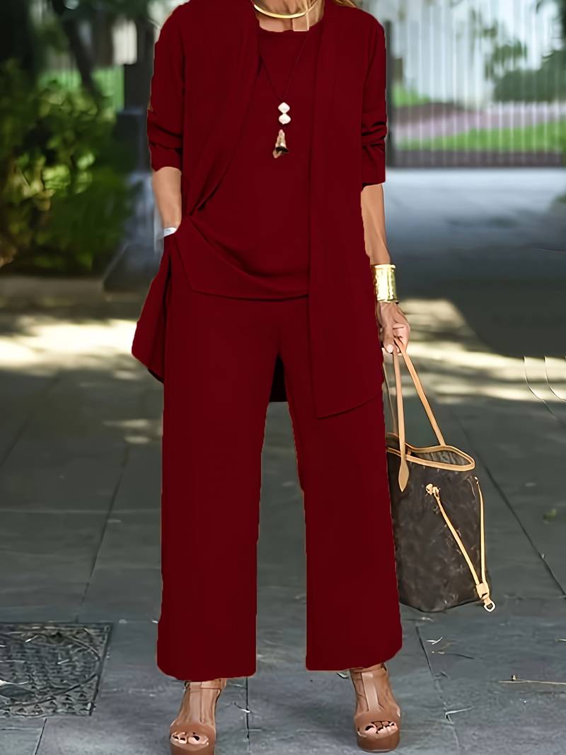 Raheel - Casual tweedelige set met vest en lange broek