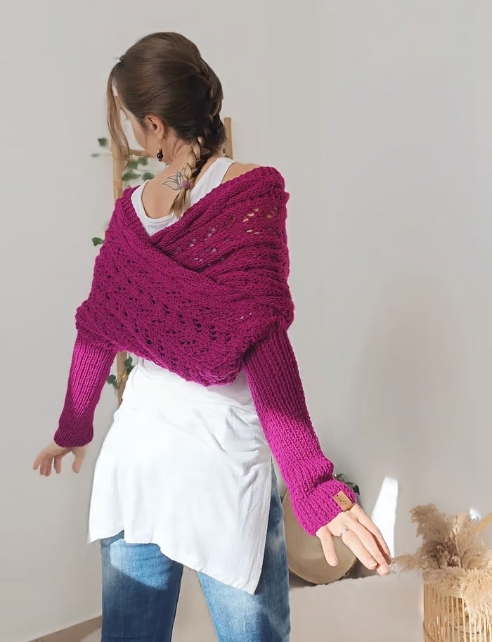 Arianne - Boho Gebreide Omslagdoek