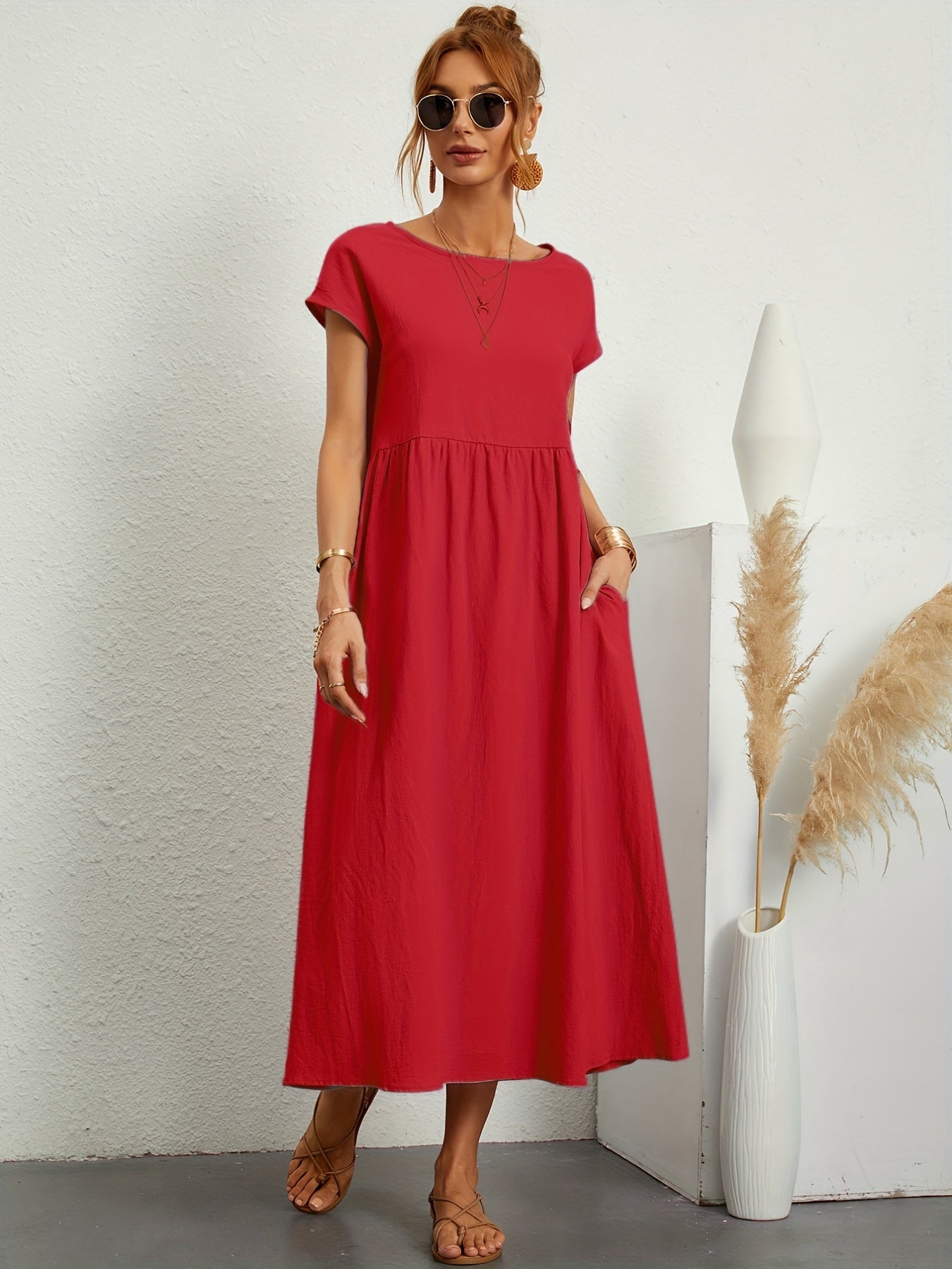 Meilani - Casual Zomerjurkje Met Losse Zakken